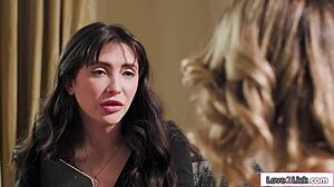 bnb owner dives into petite guest's hairy pussy licking session