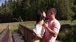 First Date Picnic? Now She's Bent Over Getting Fucked Rough!