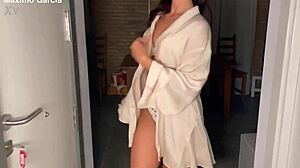 hot brunette SQUIRTS wildly taking muscular cock like master!