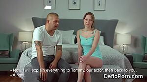 nice sweetie stretches juicy vagina gets deflorated