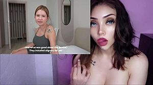 innocent big tits teen shares bed with horny stepbro