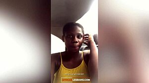 amateur ebony babes lick juicy pussies in lesbian hookup