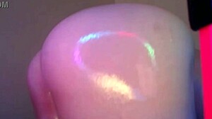 Oiled bbw double penetration closeup fingering wet pussy