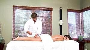 Massage turns into cowgirl riding and doggystyle pounding