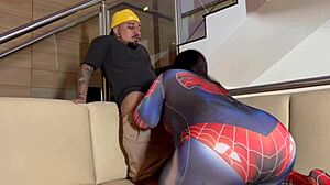 spider woman slurps cock balls deep craving more