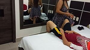 hot stepdaughter rides my cock moaning sensually hotel