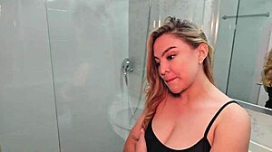 lesbian couple celebrates anniversary trying plumber's cock after bath balloon play