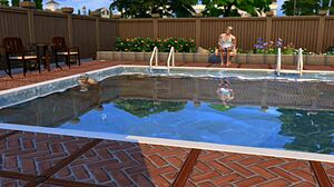 ajay's monster cock ravages cheerleading squad poolside but can they take the whole group pounding in sims 4?