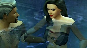 ajay's monster cock ravages cheerleading squad poolside but can they take the whole group pounding in sims 4?