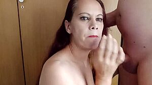 cum whore wife gags on deepthroat swallowing huge mouthful loads