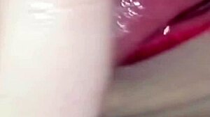 i love my stepmom's super wet pussy with that sensual red lipstick shine