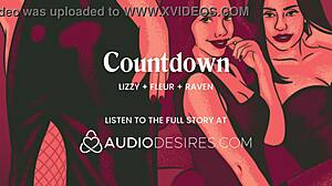 first lesbian 3some at bdsm party 😈 good girl obeys femdom amateur!