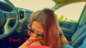 smoking milf hitchhiker babe rides cock drains balls for lift