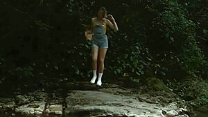 Naked public groping leads to intense outdoor orgasm rush