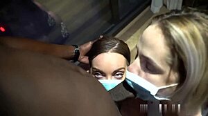 Mask Hides Her Lips But Not That Dick Sucking Craving?