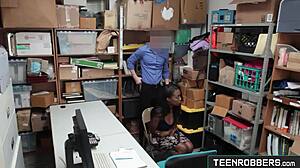 Burglar Fucks Sexy Ebony Teen Doggystyle For Stealing