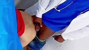 corny hubby takes wife to secret gyno for public flashing exam