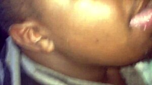 raw tongue dives into juicy pregnant chocolate pussy