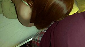 stepmom sucks stepson's cock deep he explodes down her throat