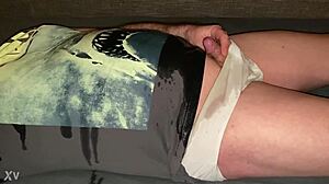 guy pisses all over small cock jaws