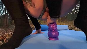 PARK GUARD CATCHES LATINA JERKING MONSTER COCK THEN FUCKS HER OUTDOOR DOGGYSTYLE