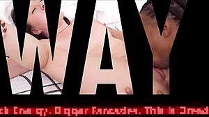 Midget Mistress Sucks Big Black Cock with Ebony Face Sitting and Feet Fetish