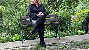 Mother-in-Law Dominates with Saggy Tits Pantyhose Control