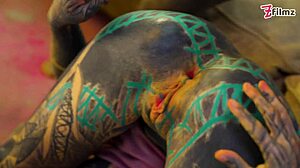 Sexy Alt Dreadhead Goth Rides Cock With Ass To Mouth Action