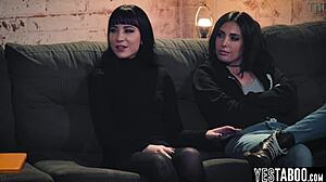 that petite milf criminal takes it anal in a wild threesome with her parole officer