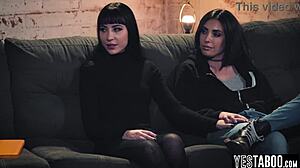 that petite milf criminal takes it anal in a wild threesome with her parole officer
