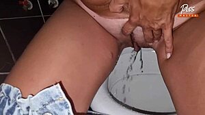 shaved milf pisses in femdom toilet compilation ep 828?
