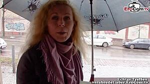 i convinced normal german street girl for public sex video cash
