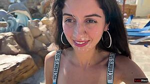 i picked up this beauty for public sex cash facial cumwalk