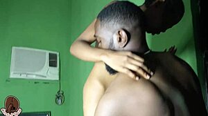 her creamy tight ebony pussy creams his black dick white from squirting