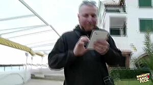 guy takes her to forest for rough anal doggystyle creampie