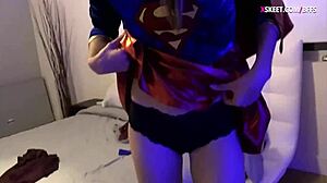 Superhero Costume Teens Suck Monster Cocks in Orgy