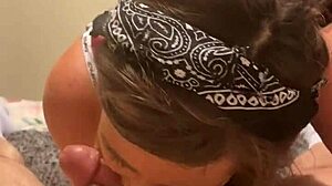 hooker drains customer's balls then sucks cum off dick pov