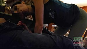 petite mexicana cuckolding boyfriend with oral and cowgirl on huge cock homemade first time?