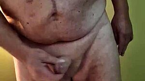 horny old man chris strokes homemade european cock