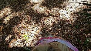 she turns outdoor sex into something truly special with her shaved pussy