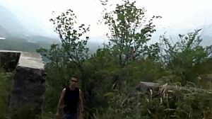 milf craves cock so bad fucks wildly in public garden