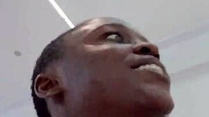 Nigerian babe masturbates wildly in mall bathroom after shopping tease