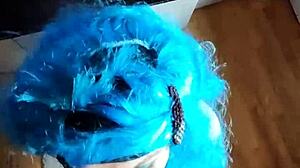 blue hair fairy fuckdoll skinny blue eyes cum mouth beach blowjob pussy pounding