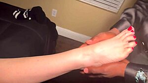 hotwife charlie gets foot fetish creampie from big black cocks