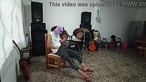 music teacher gets her student all worked up