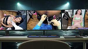 yo dr tampa gives kalani luana that university entrance physical backstage with curly latina tits out