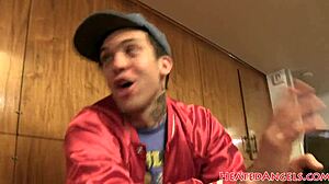 tattooed punk babes goof around backstage with piercings and ink