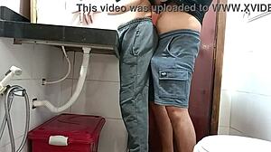 CAUGHT! MAID BENT OVER BATHROOM SINK BIG ASS RIPPED CLOTHES BLACKMAILED DOGGY CREAMPIE!