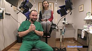 yo dr tampa gives kalani luana that university entrance physical backstage with curly latina tits out