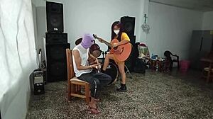 music teacher gets her student all worked up